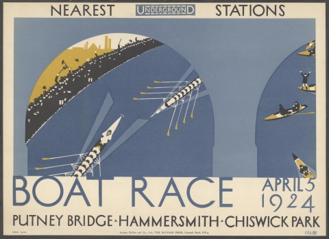 Boat Race April 5th, by Bernard Leslie Kearley and Kate M Burrell, 1924