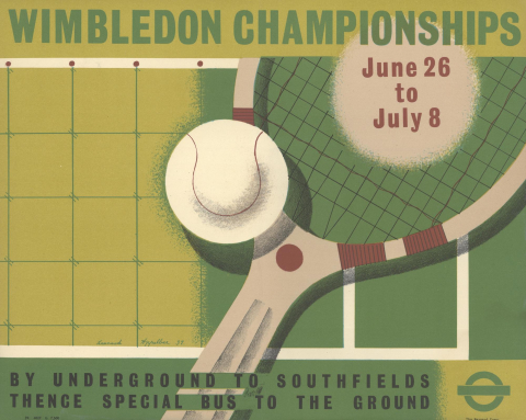 Wimbledon Championships, by Leonard Appelbee, 1939