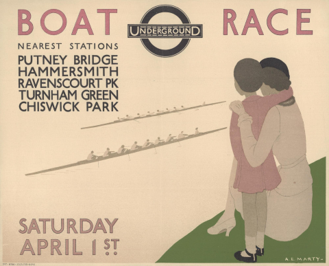 Boat Race Saturday, by Andre Edouard Marty, 1933