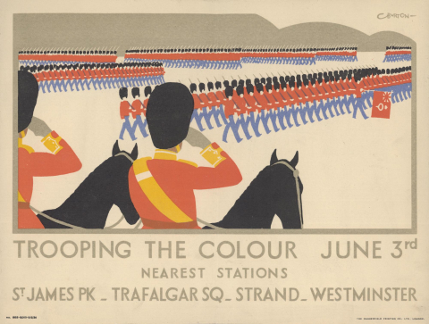 Trooping the Colour, by Charles Burton, 1930