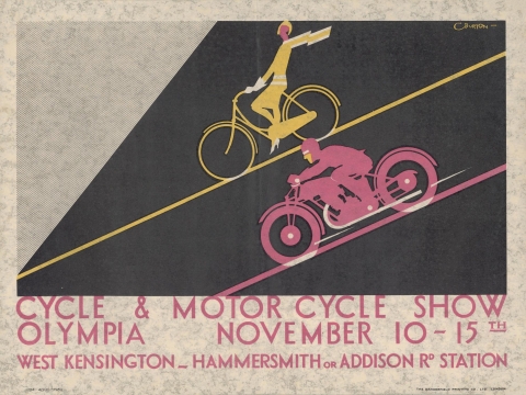 Cycle and Motor Cycle Show, by Charles Burton, 1930