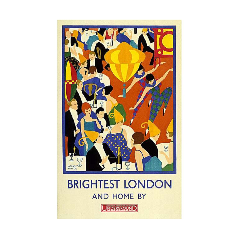 Brightest London and home by Underground 30x40 print