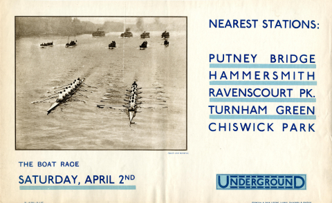 The Boat Race April 2nd, artist unknown, 1927.