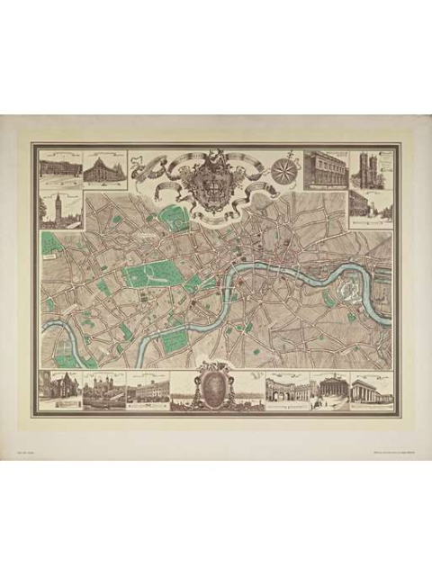 A plan of London's buildings and stations, by Enid Koelle, 1931