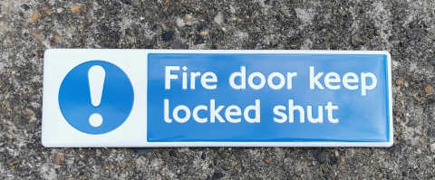 Fire Door Keep Locked Shut Sign