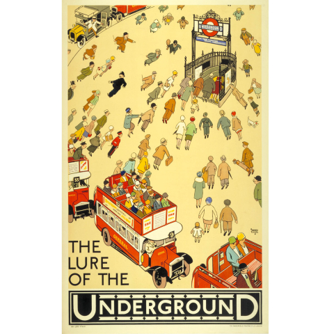 Lure of the Underground 30x40 print, Alfred Leete