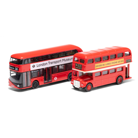 Old & New Routemaster Bus Toy Set