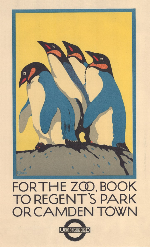 For the Zoo Book to Regents Park (Penguins) Poster