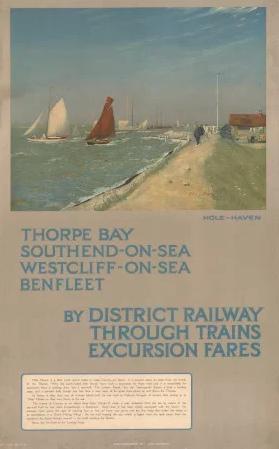 Thorpe Bay, Southend-on-sea, Westcliff-on-sea, Benfleet, by Charles Pears 1914