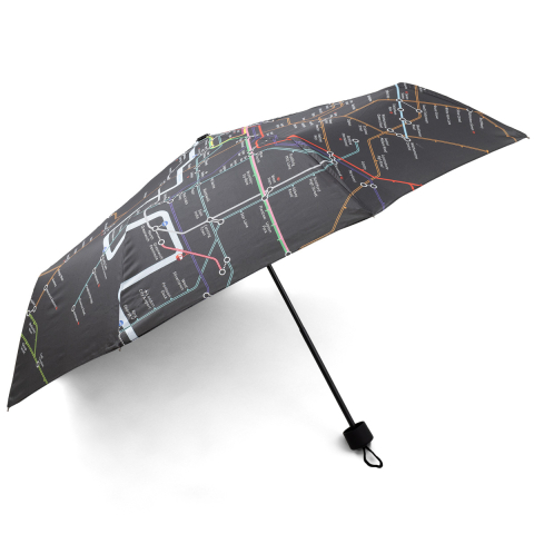 Underground Map Umbrella Black