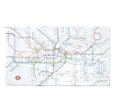 Tube Map Tea Towel
