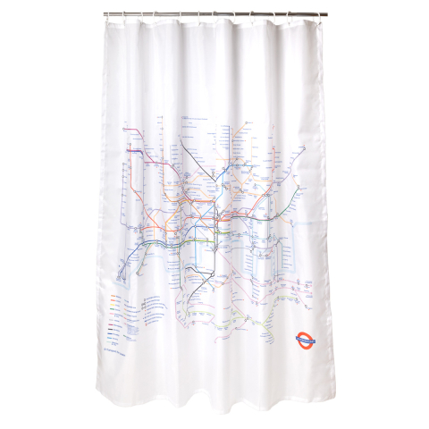Underground Map Shower Curtain