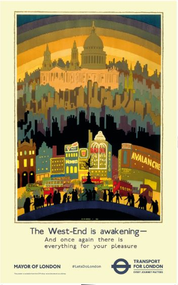 The West-End is awakening, by Ernest Michael Dinkel, 1931 (modern version)