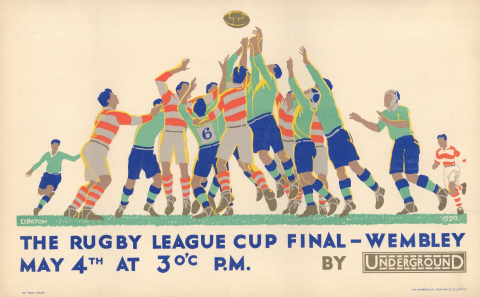 The Rugby League Cup Final - Wembley, by Dorothy Paton, 1929