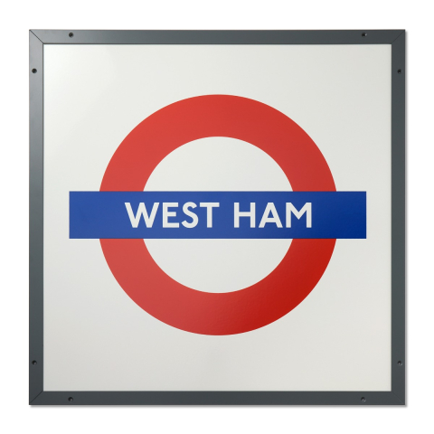 Reproduction West Ham Underground Sign
